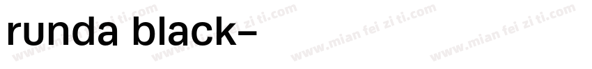 runda black字体转换